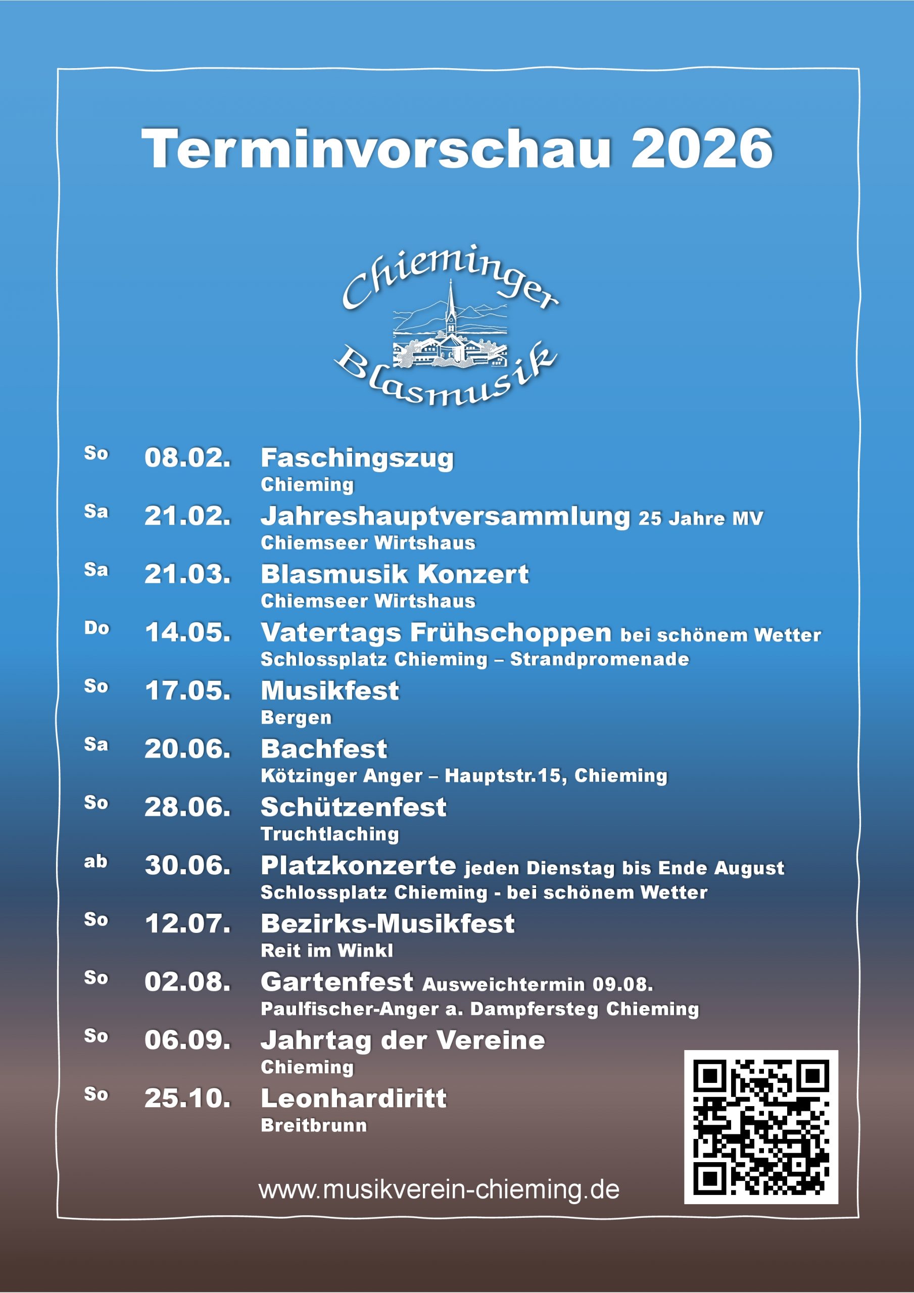 Terminvorschau 2026 NEU