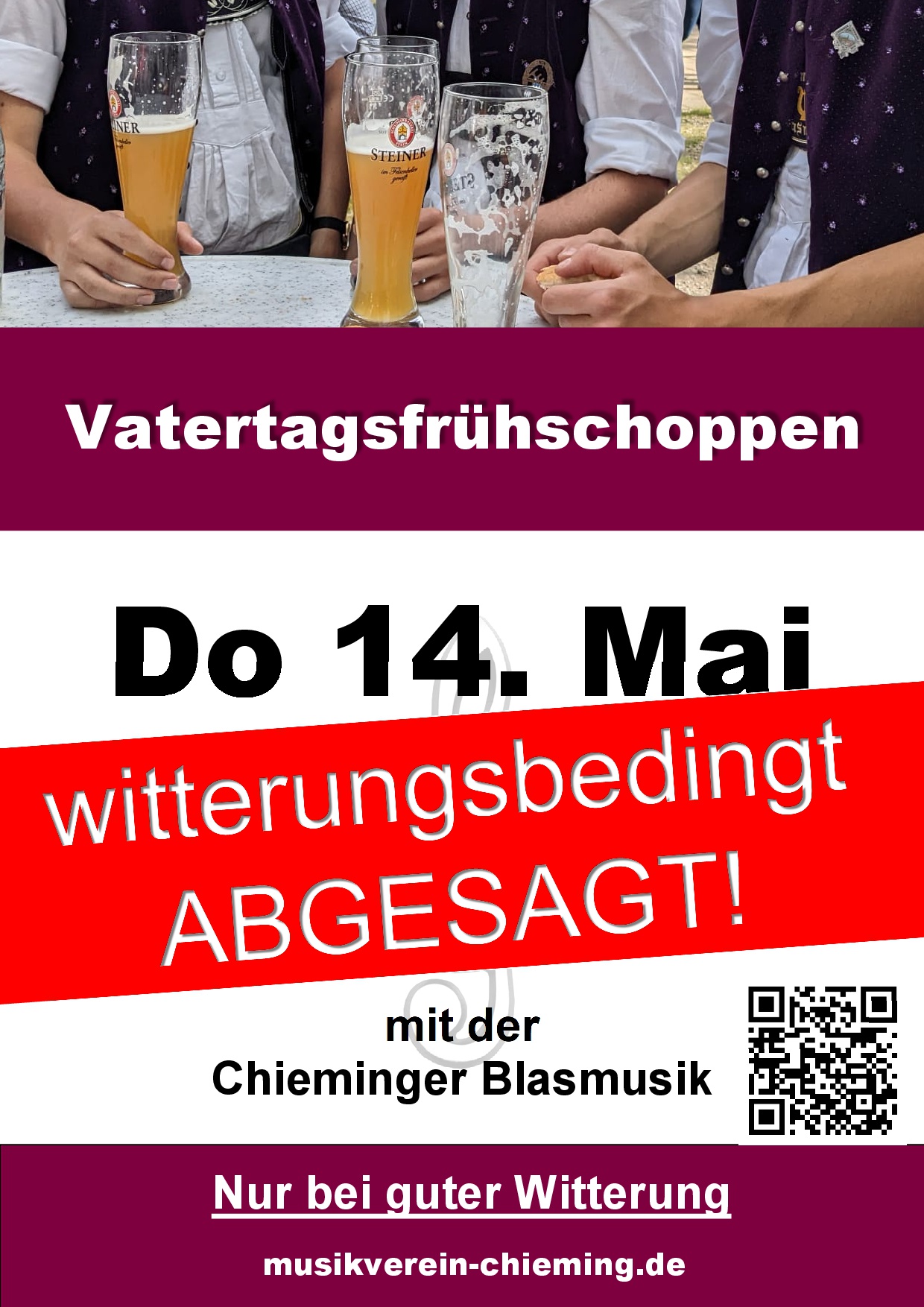2026 Vatertagsfrühschoppen Flyer abgesagt